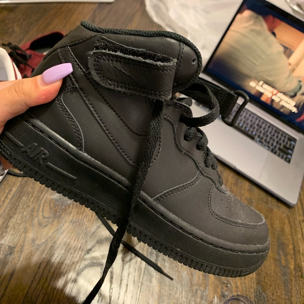 Black High Top Nike Air Force 1s